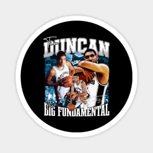 Tim Duncan The Big Fundamental Basketball Signature Vintage Retro 80s 90s Bootleg Rap Style Magnet